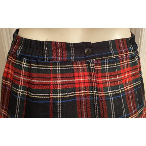 Vtg Pleated Skirt sz 12 Bedford Fair High Waist Herringbone A-Line USA Made - Picture 4 of 7